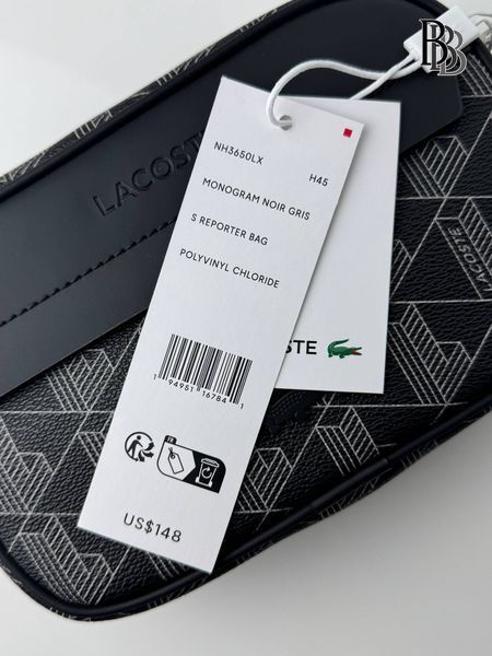 Чоловіча сумка Lacoste The Blend Small Monogram Canvas Crossbody Bag NH3650LXH45 фото